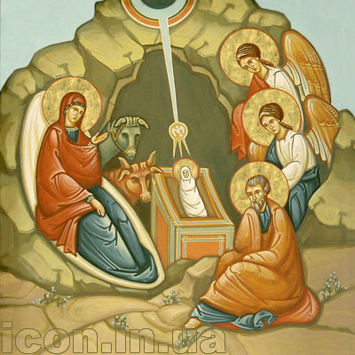 Різдво Христове — писана ікона, МДФ, акрил, 2004 р.