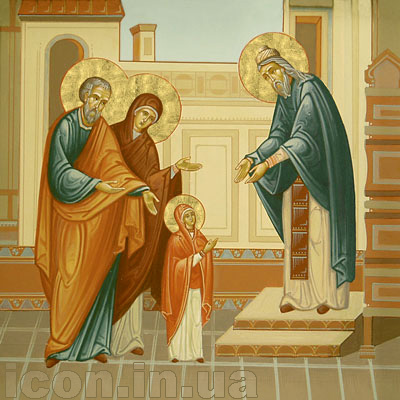 Введення у храм Пресвятої Богородиці — писана ікона, МДФ, акрил, 2004 р.